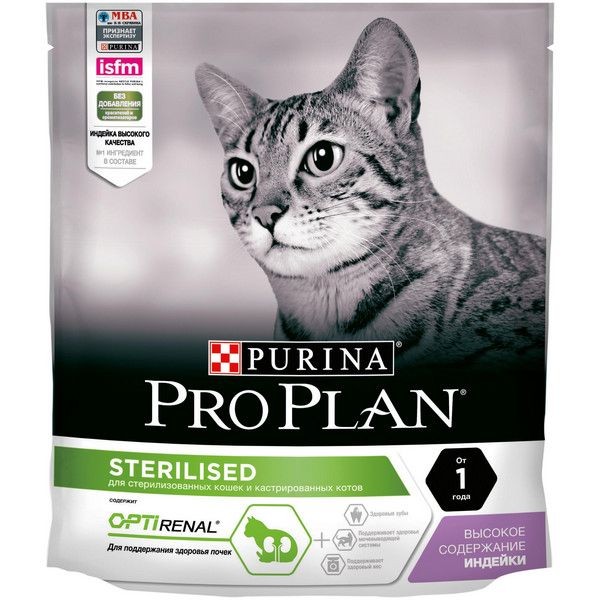 Сухой корм для кошек Pro Plan® индейка, 400 г