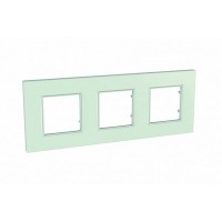 Рамка для розеток Schneider Electric Unica Quadro 3 поста, цвет матовое стекло