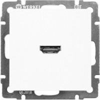 Розетка HDMI встраиваемая Werkel, цвет белый