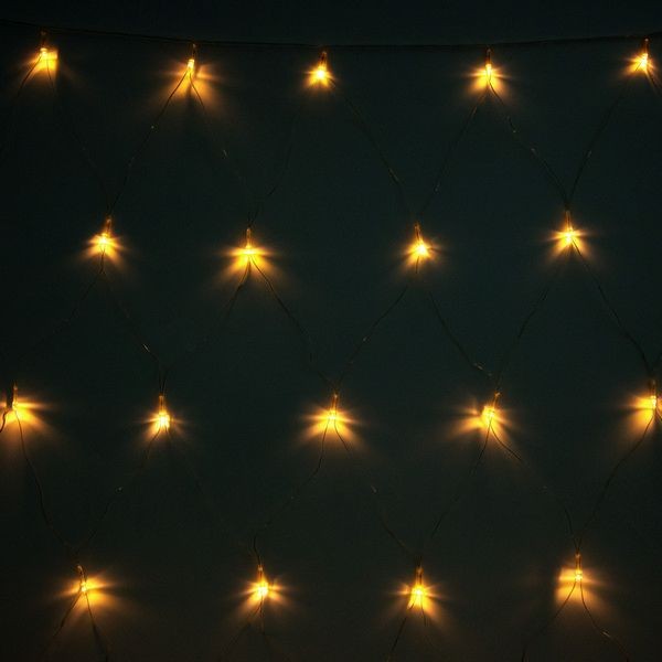 Электрогирлянда комнатная «Сетка» 1.5x1.5 м 96 LED тёплыйжёлтый