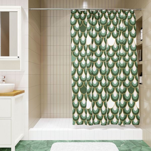 Шторка для ванной комнаты Lemer Novus 180x200 см полиэстер цвет разноцветный