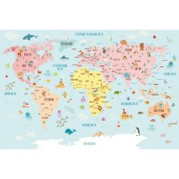 Панно DeliceDecor Карта для детей М 004 300х200 см