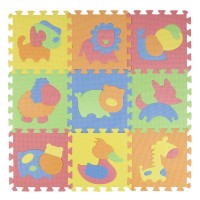 Пол мягкий Зоопарк-2 29x29 см полипропилен, цвет мультиколор, 9 шт.