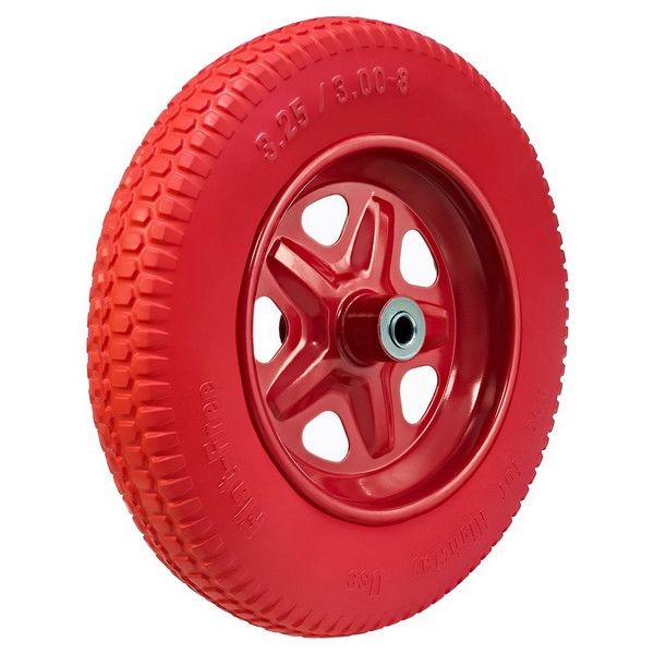 Колесо для тачки PU 457Р D16/90 o365 мм цвет красный