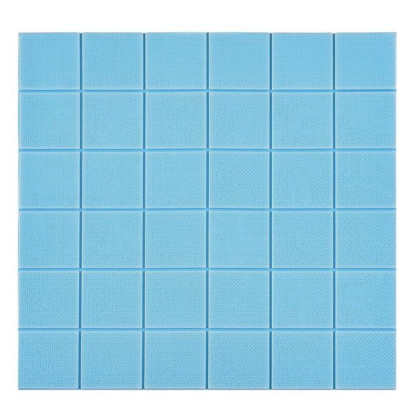 Мягкая самоклеящаяся 3D панель для стен и потолка LAKO DECOR LKD-47-06-07 Плитка Cиний 60x60