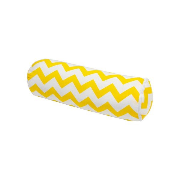 Подушка Amaro Home Nature Roll Зигзак желтый HOME-8002-NRZJ, 30х8 см, гречневая лузга