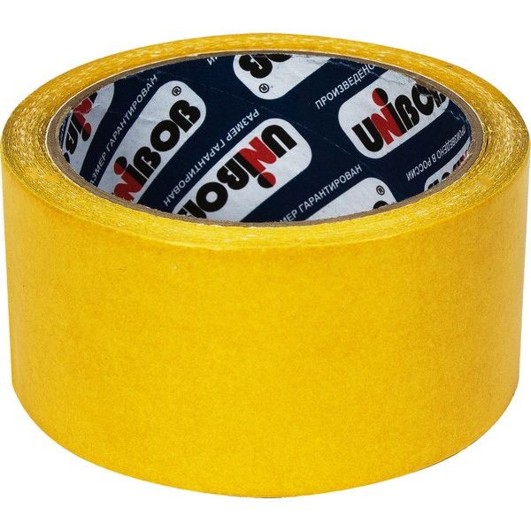 Лента двусторонняя тканевая Unibob, 50 мм х 10 м