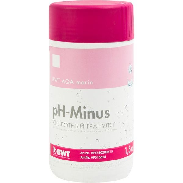 Гранулянт кислотный BWT AQA marin pH Minus, 1.5 кг