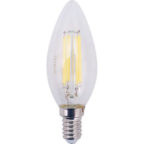 Лампа светодиодная Gauss LED Filament E14 11 Вт свеча прозрачная 750 лм, нейтральный белый свет