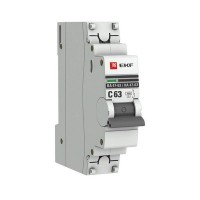Автоматический выключатель EKF PROxima mcb4763-1-63C-pro, 1P 63А (C) 4,5kA ВА 47-63