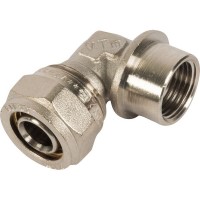 Угол обжимной Valtec, внутренняя резьба, 20х1/2 "34; мм, никелированная латунь VTm.352.N.002004