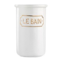Стакан для зубных щёток Le Bain Blanc керамика цвет золотой