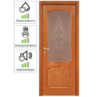 Дверь межкомнатная Helly остеклённая 60x200 см шпон натуральный цвет тонированный дуб