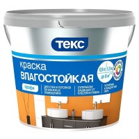 Краска для стен и потолков Текс «Профи» влагостойкая база A 0.9 л