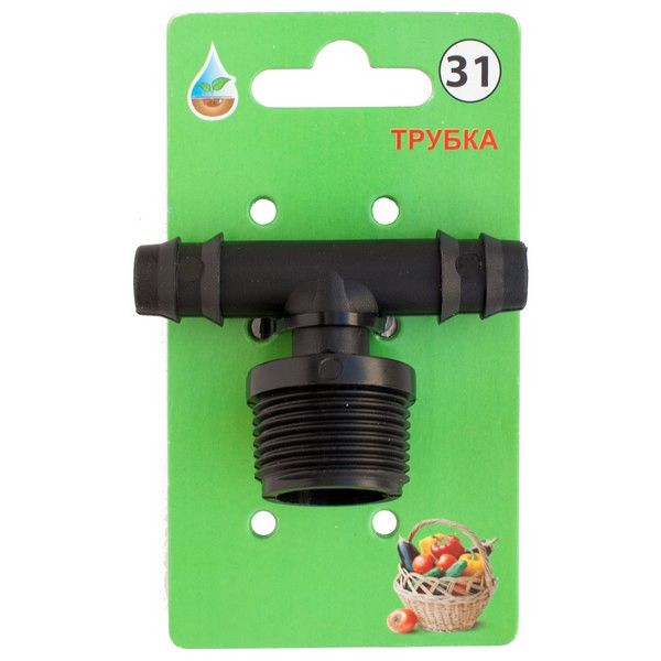 Тройник для капельной трубки BOUTTE, 16 мм x 3/4 дюйма. № 31