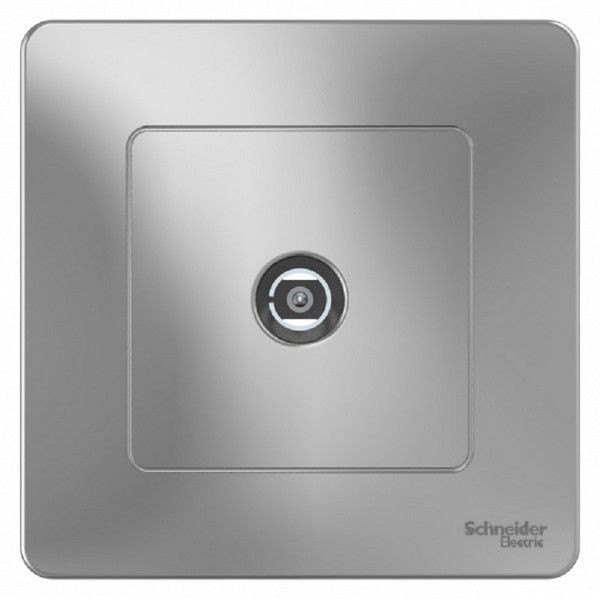 ТВ-розетка встраиваемая Schneider Electric Blanca, цвет алюминий