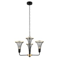 Люстра подвесная Lumien Hall Ивес 4017/3P-BK-GD E14 3 лампы 9 м²
