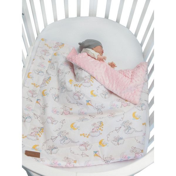 Плед AmaroBaby Растем вместе Мышата в облаках AMARO-62RV-MvO, 85х95 см
