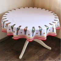 Скатерть круглая Myatashop Щелкунчики 56.55.33.3, 155см