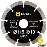Диск алмазный GRAFF 115х10х2.0х22.23 мм GDD 18 115.10