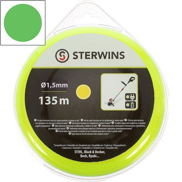 Леска для триммера Sterwins o1.5 мм 135 м круглая